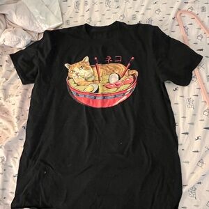 Black and Red Graphic Top Clothing & Accessories